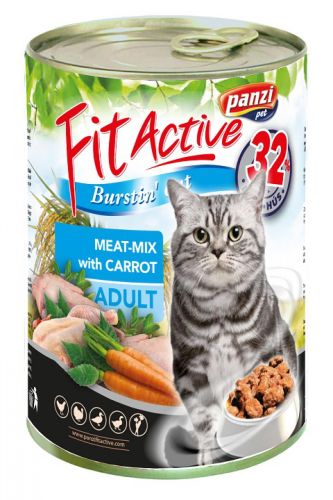 FitActive Meat-Mix konzerv macskáknak  415 g