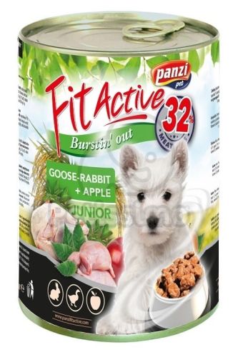 FitActive Junior Goose & Rabbit konzerv kutyáknak  415 g