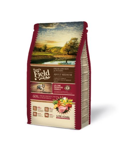 Sam's Field Low Grain Adult Medium Fresh Chicken & Potato  2.5 kg