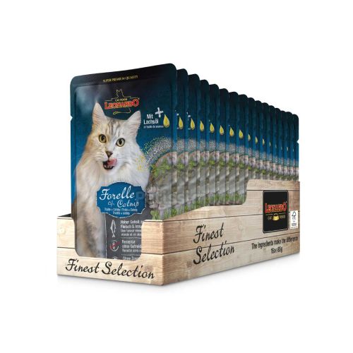 Leonardo Finest Selection pisztráng és macskagyökér  85 g