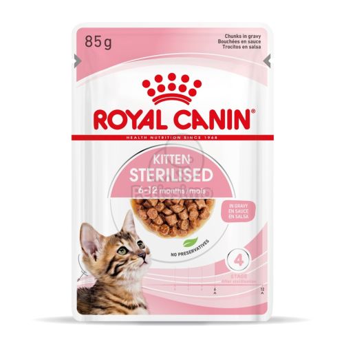 Royal Canin Kitten Sterilised - ivartalanított kölyök macska nedves táp 12 x  85 g