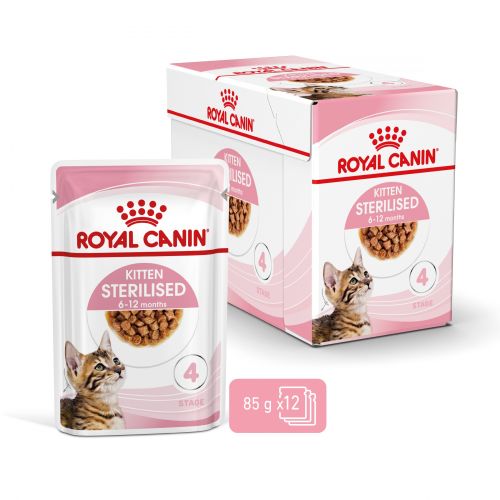 Royal Canin Kitten Sterilised - ivartalanított kölyök macska nedves táp 12 x  85 g