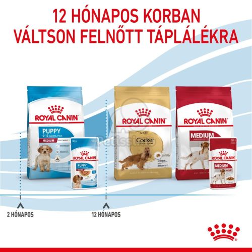 Royal Canin Medium Puppy alutasakos 10 x  140 g