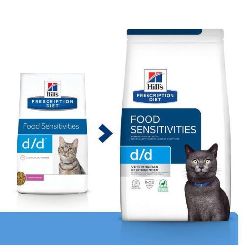 Hill's Prescription Diet d/d Food Sensitivities száraz macskatáp, kacsa & zöldborsó  1.5 kg