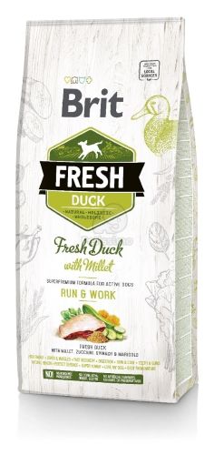 Brit Fresh Active Dogs Run & Work - Kacsa és köles  12 kg