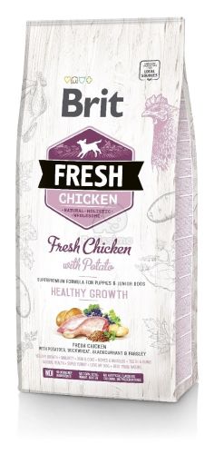 Brit Fresh Puppies & Junior Dogs Healthy Growth - Csirke és burgonya  2.5 kg