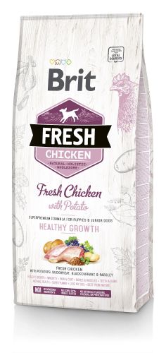 Brit Fresh Puppies & Junior Dogs Healthy Growth - Csirke és burgonya  2.5 kg