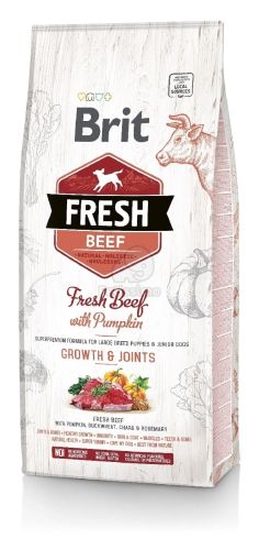 Brit Fresh Puppies & Junior Dogs Growth & Joints - Marha és sütőtök  2.5 kg