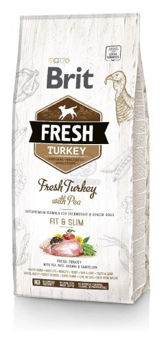 Brit Fresh Overweight & Senior Dogs Fit & Slim - Pulyka és borsó  2.5 kg