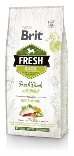 Brit Fresh Active Dogs Run & Work - Kacsa és köles  2.5 kg