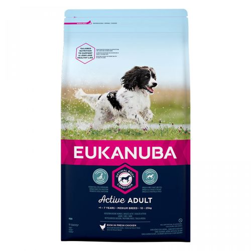 Eukanuba Active Adult Medium Breed  15 kg