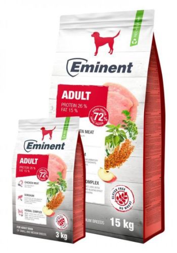 Eminent Adult 26/15 száraz kutyatáp  3 kg
