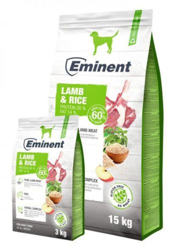 Eminent Lamb & Rice 26/14 száraz kutyatáp  3 kg