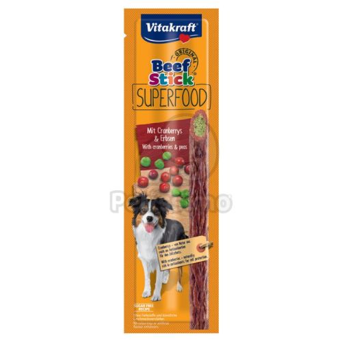 Vitakraft Beef Stick Superfood - áfonya & borsó  25 g
