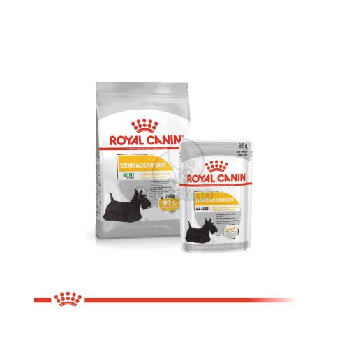 Royal Canin Mini Dermacomfort - száraz táp bőrirritációra hajlamos, kistestű felnőtt kutyák részére  3 kg