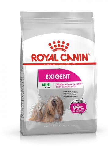 Royal Canin Mini Exigent - száraz táp válogatós, kistestű felnőtt kutyák részére  3 kg