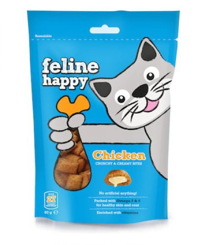 Mark&Chappell VetIQ Feline Happy Crunchy & Creamy Bites - Chicken  60 g