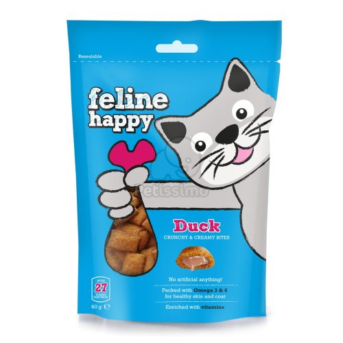 Mark&Chappell Feline Happy Crunchy & Creamy Bites - Duck  60 g