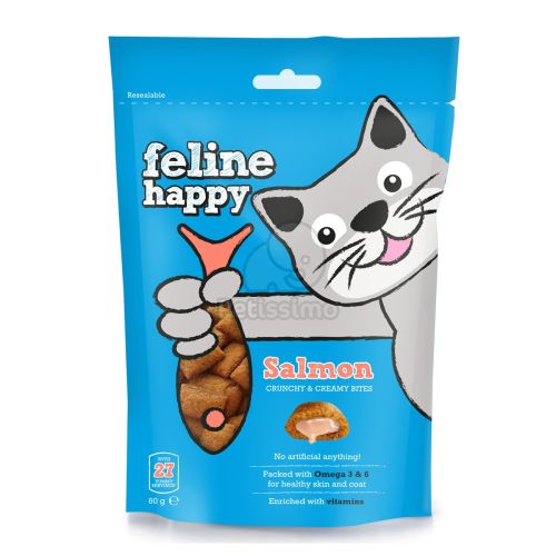 Mark&Chappell Feline Happy Crunchy & Creamy Bites - Salmon  60 g