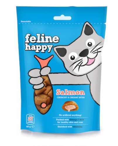 Mark&Chappell Feline Happy Crunchy & Creamy Bites - Salmon  60 g
