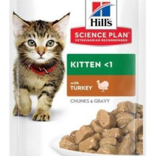 Hill's Science Plan Kitten nedves macskatáp, pulyka 12 x  85 g