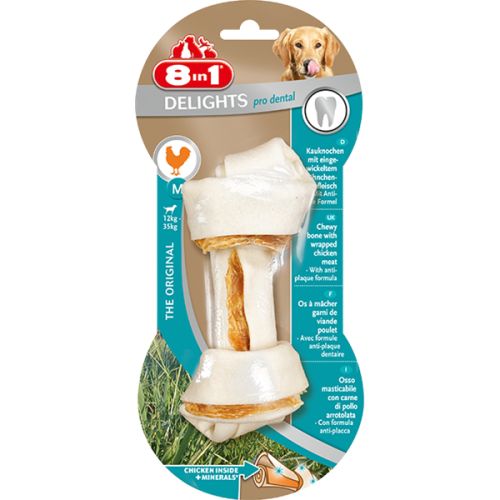 8 in 1 Delights Pro Dental - rágócsont  M 