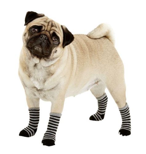 Flamingo kutyazokni - fekete/szürke l-es   4 db