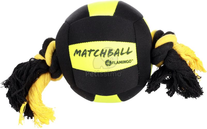 Flamingo Matchball játéklabda kötéllel  28 cm x 13 cm