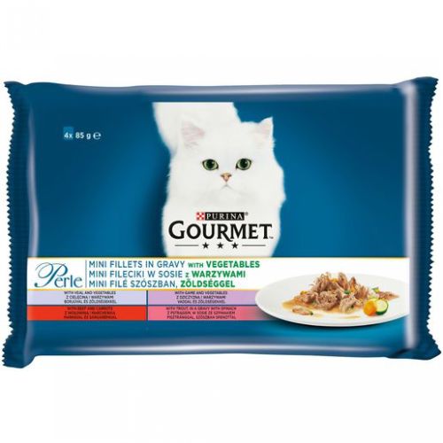 Gourmet Perle Mini Filé szószban zöldséggel 4 x  85 g