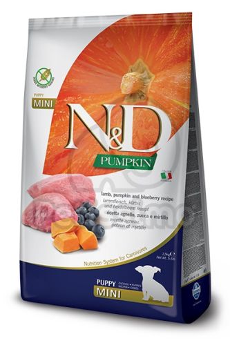 N&D Pumpkin Dog Puppy Mini Lamb & Blueberry  2.5 kg