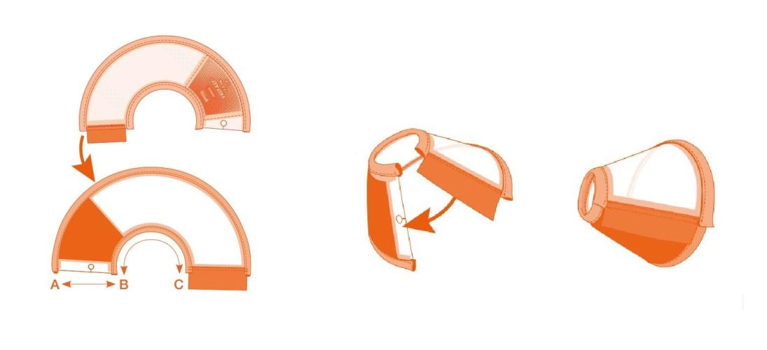 Műtéti gallér VELFAST Génia 7,5 cm   1 db