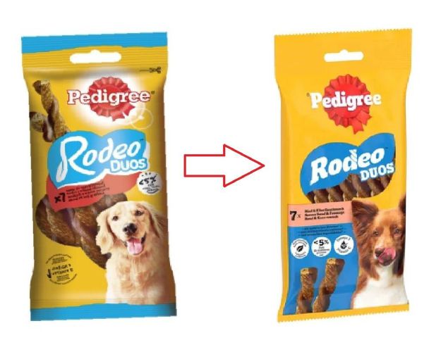 Pedigree Rodeo Duos Beef & Cheese - jutalomfalat marha és sajt ízesítéssel  123 g