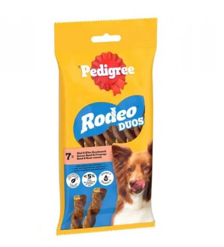 Pedigree Rodeo Duos Beef & Cheese - jutalomfalat marha és sajt ízesítéssel  123 g