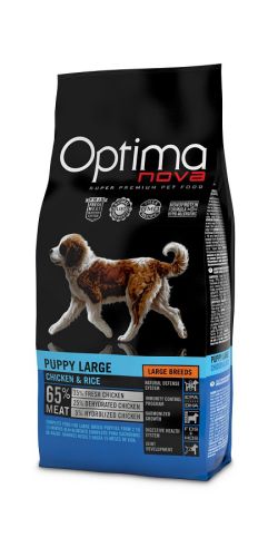 Visán Optimanova Dog Puppy Large Chicken & Rice  12 kg