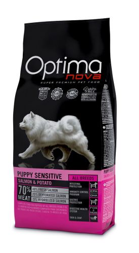 Visán Optimanova Dog Puppy Sensitive Salmon & Potato  12 kg