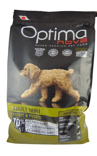 Visán Optimanova Dog Adult Mini Rabbit & Potato  8 kg