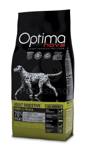 Visán Optimanova Dog Adult Digestive Rabbit & Potato  12 kg