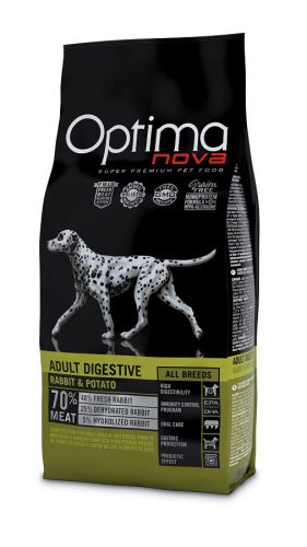Visán Optimanova Dog Adult Digestive Rabbit & Potato  12 kg