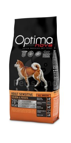 Visán Optimanova Dog Adult Sensitive Salmon & Potato  12 kg