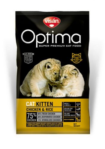 Visán Optimanova Cat Kitten Chicken & Rice  2 kg