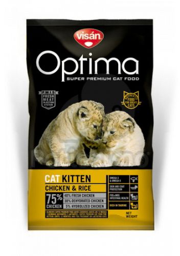 Visán Optimanova Cat Kitten Chicken & Rice  8 kg