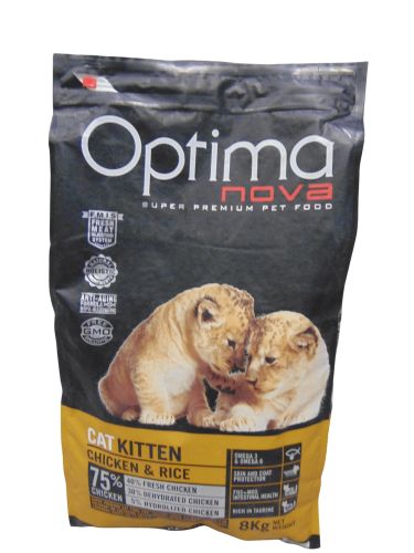 Visán Optimanova Cat Kitten Chicken & Rice  8 kg