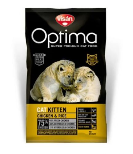 Visán Optimanova Cat Kitten Chicken & Rice  8 kg
