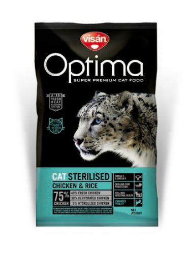 Visán Optimanova Cat Sterilised Chicken & Rice  2 kg
