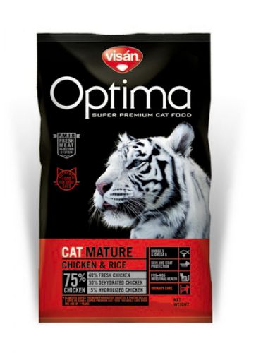 Visán Optimanova Cat Mature Chicken & Rice  8 kg