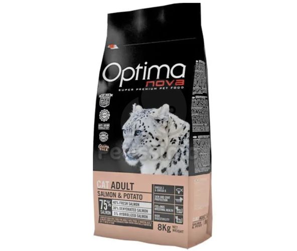 Visán Optimanova Cat Adult Salmon & Potato  8 kg