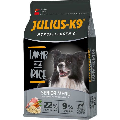Julius-K9 Hypoallergenic Senior Menu - Lamb & Rice  12 kg