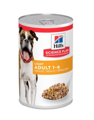 Hill's Science Plan Adult Light Original kutyatáp - konzerv  370 g