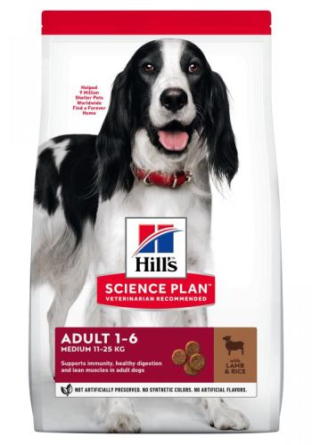 Hill's Science Plan Adult Medium száraz kutyatáp, bárány és rizs  18 kg