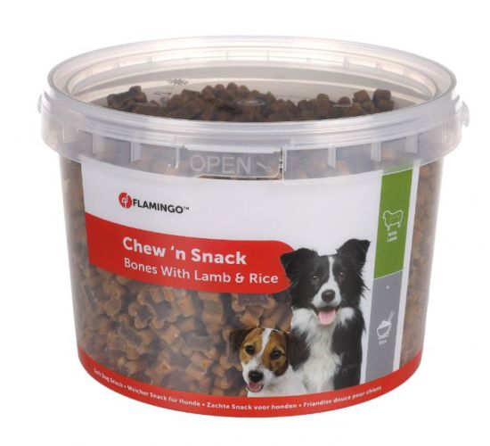 Flamingo Chicken Snack - bárányos és rizses csontok  1.8 kg